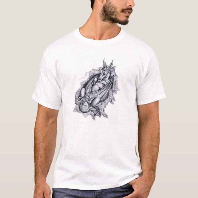 T-shirts Dragão do bebê do sono (Frente)