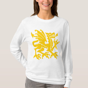 T-shirts Dragão heráldico 01 - âmbar
