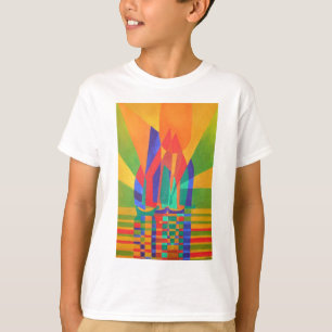 T-shirts Dreamboat A Cubist Lixo Em Cores Primárias