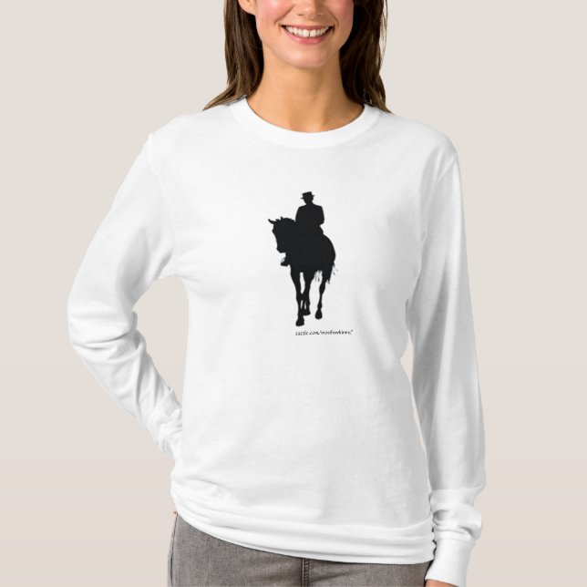 T-shirts Dressage Horse Silhouette (Frente)