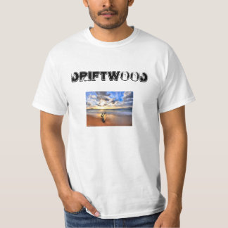 T-shirts Driftwood-1, madeira lançada costa
