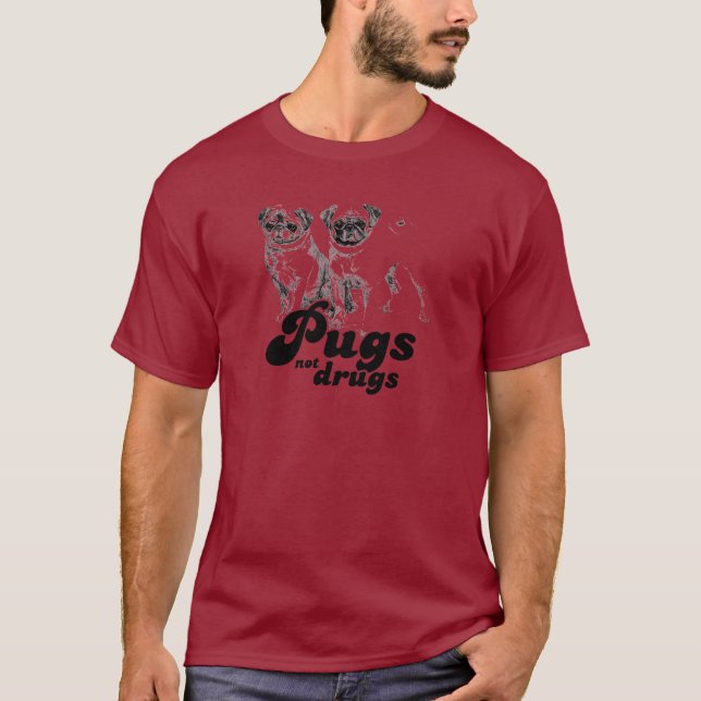 T-SHIRTS DROGAS DOS PUGS NÃO (Frente)