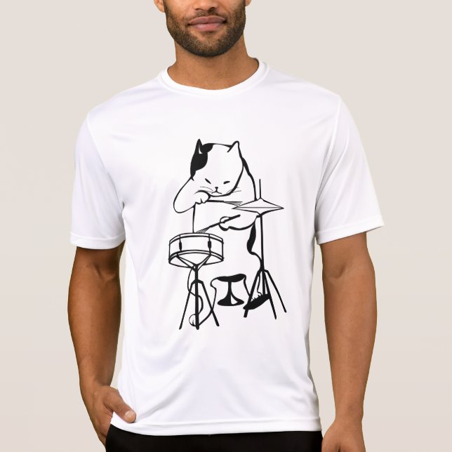T-shirts DRUMMER CAT (Frente)