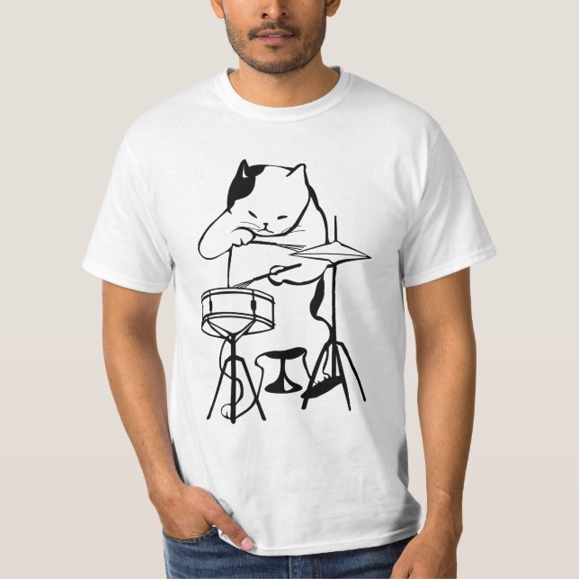 t-shirts DRUMMER de Gato (Frente)