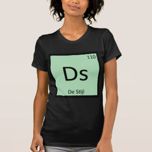 T-shirts Ds - Símbolo da Tabela Periódica da Química da Art