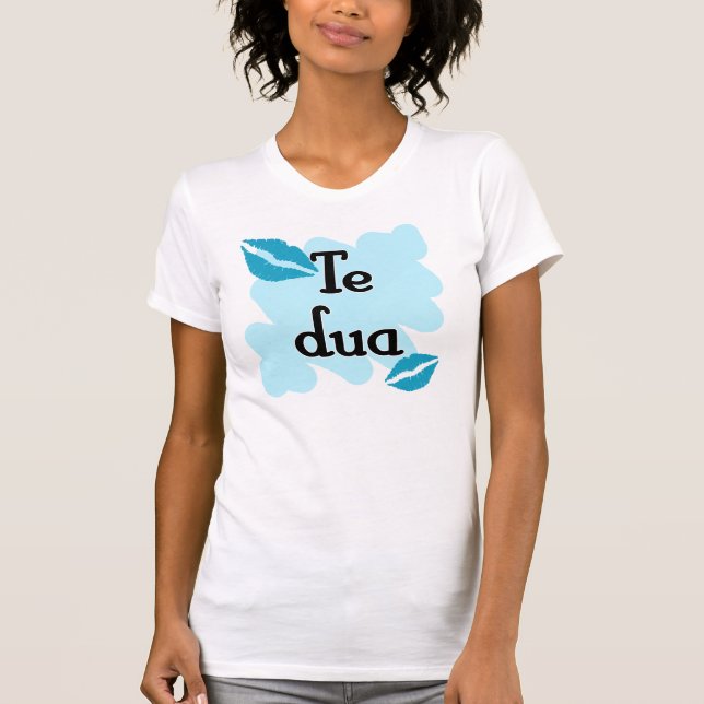T-shirts DUA de Te - Albanês - eu te amo (Frente)