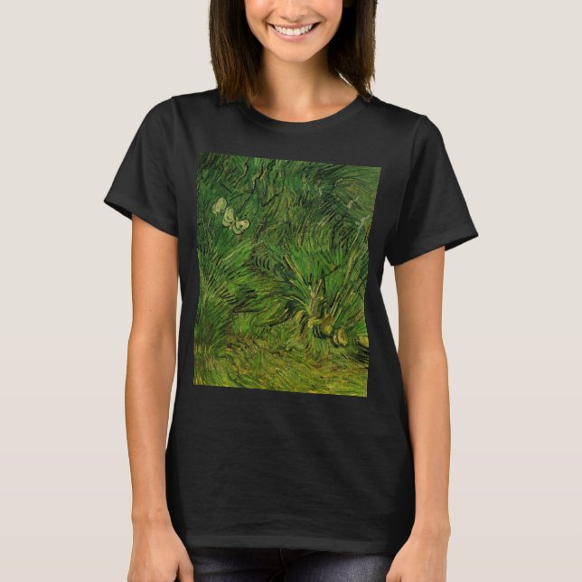 T-shirts Duas Borboletas Brancas de Vincent van Gogh (Frente)