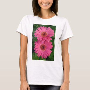T-shirts Duas flores cor-de-rosa
