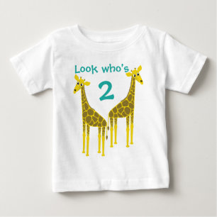 T-shirts Duas girafas de dois anos