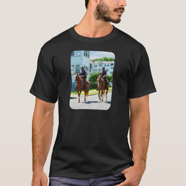 T-shirts Duas polícias montadas (Frente)