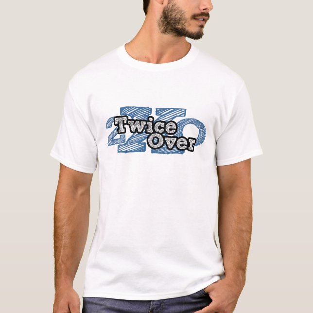 T-shirts Duas vezes sobre T-Branco (Frente)