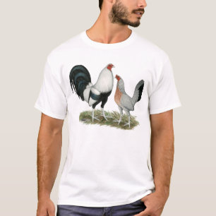 T-shirts Duckwing de prata Gamefowl