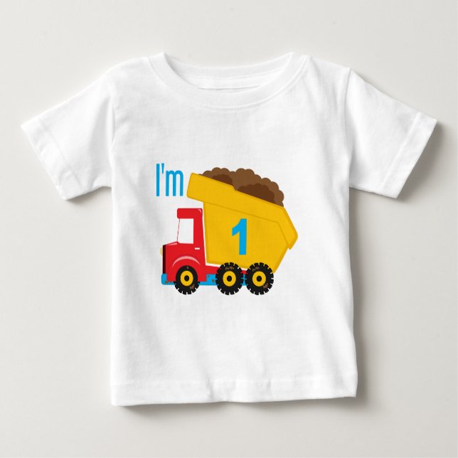 T-shirts Dump Truck I'm 1 (Frente)