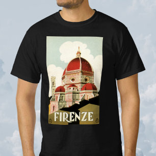 T-shirts Duomo em Firenza Florença Itália Arte de Viagem Vi