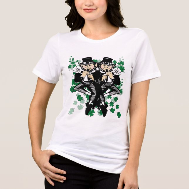 T-shirts Duplo Leprechaun Da Sorte (Frente)