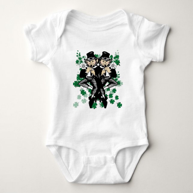 T-shirts Duplo Leprechaun Da Sorte (Frente)