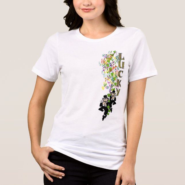 T-shirts Duplo Problema Gêmeos Irlandeses Sortudos (Frente)
