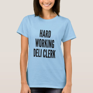 T-shirts Duro Trabalhando com o Deli Clerk