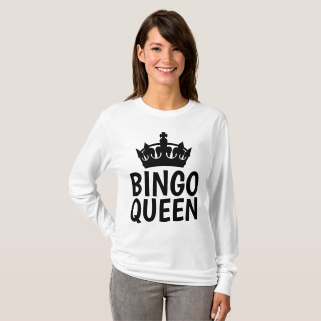 T-shirts e camisas de RAINHA BINGO (Frente Completa)