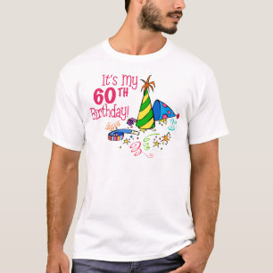 T-shirts É meu 60th aniversário (os chapéus do partido)