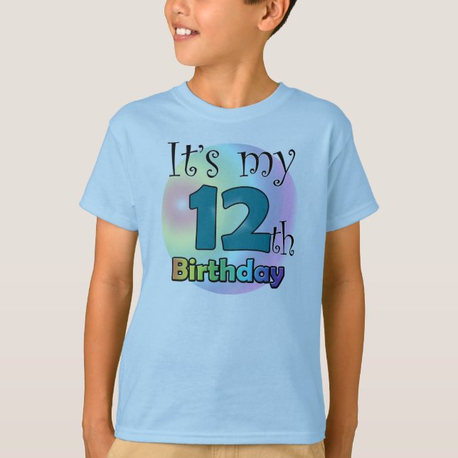 T-shirts É o meu aniversário 12 (Frente)