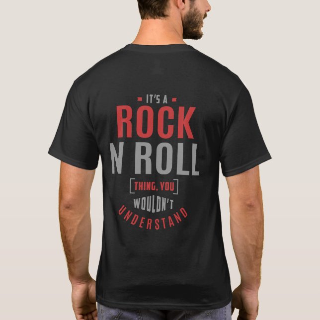 T-shirts É o Rock N Roll Thing. Ideias de presentes (Verso)
