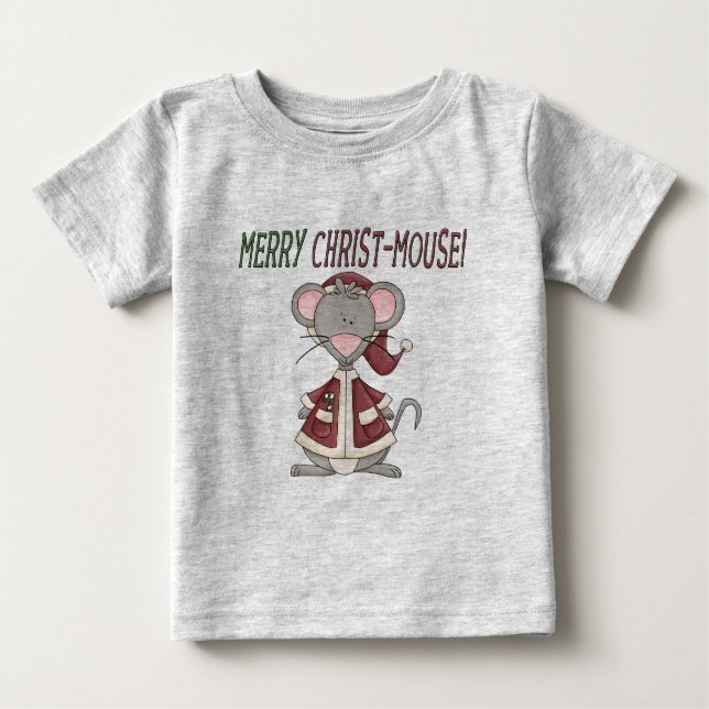 T-shirts e presente do rato Cristo de feliz (Frente)