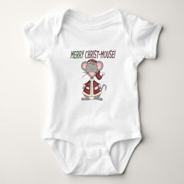 T-shirts e presente do rato Cristo de feliz (Frente)