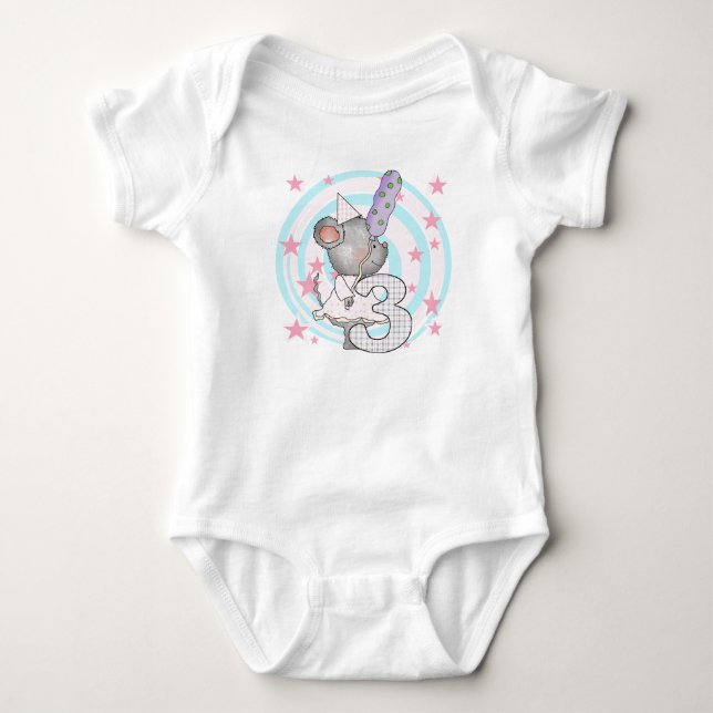 T-shirts e presentes com aniversário de 3 anos de  (Frente)