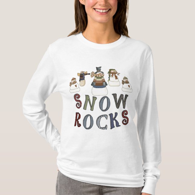 T-shirts e presentes com rochas de neve (Frente)