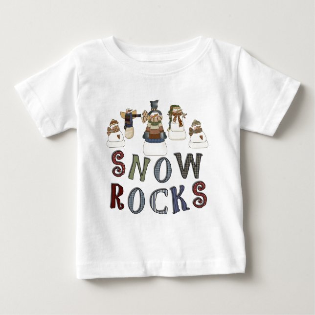 T-shirts e presentes com rochas de neve (Frente)