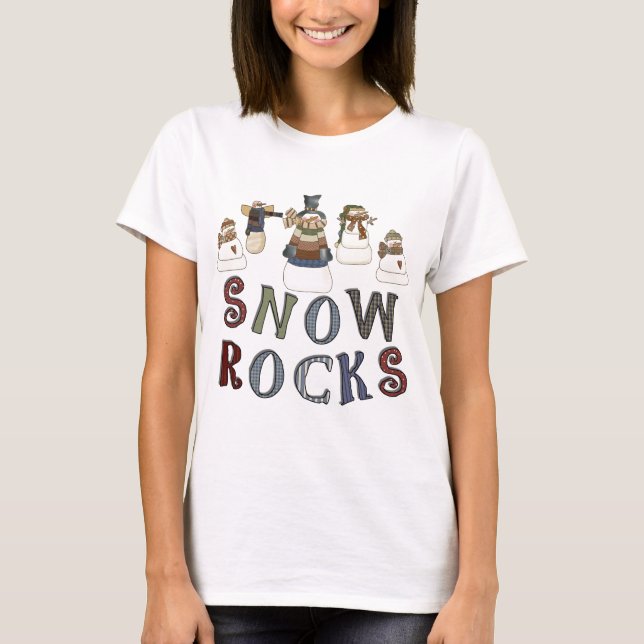 T-shirts e presentes com rochas de neve (Frente)