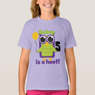 T-shirts e presentes de 5 de Aniversário da Hoot O