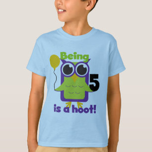 T-shirts e presentes de 5 de Aniversário da Hoot O