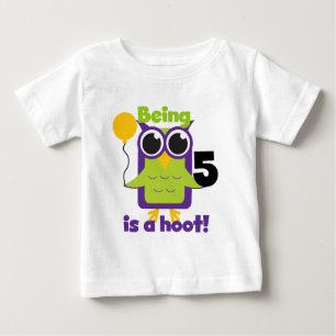 T-shirts e presentes de 5 de Aniversário da Hoot O