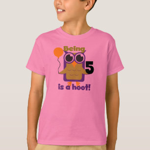 T-shirts e presentes de 5 de Aniversário da Hoot O