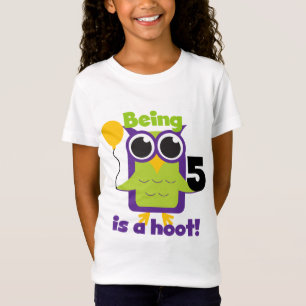 T-shirts e presentes de 5 de Aniversário da Hoot O