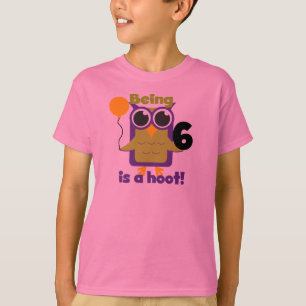 T-shirts e presentes de 6 de Aniversário da Hoot O
