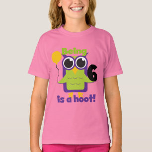 T-shirts e presentes de 6 de Aniversário da Hoot O