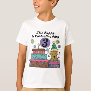T-shirts e presentes de aniversário de 3 anos