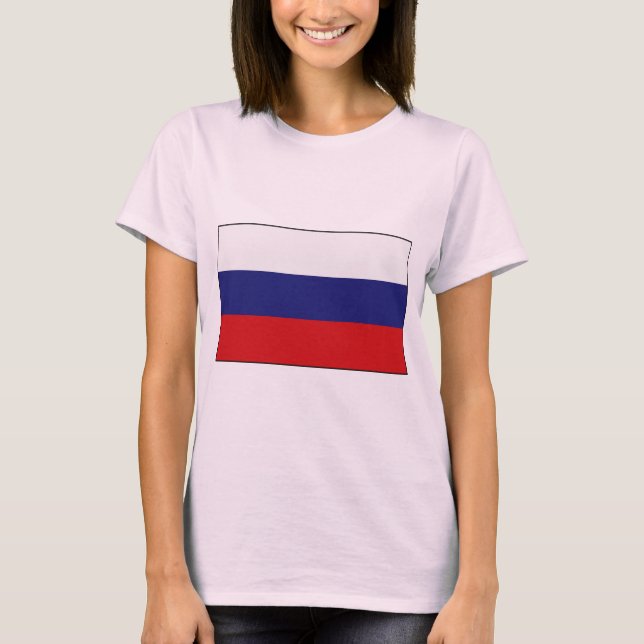 T-shirts e presentes de bandeira russa (Frente)