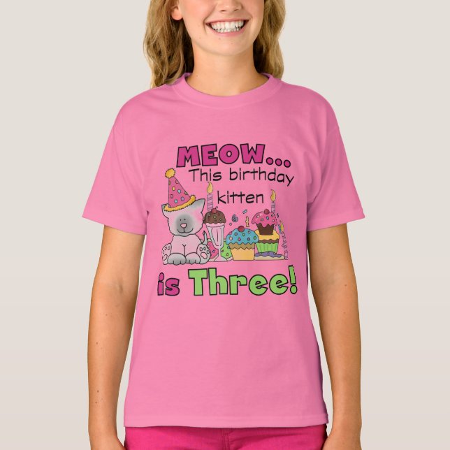 T-shirts e presentes do 3º Kitten (Frente)