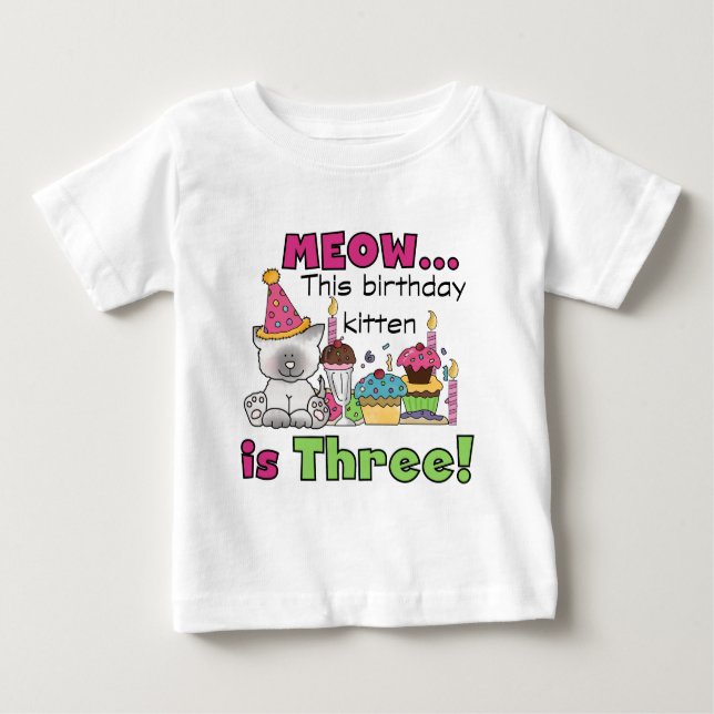 T-shirts e presentes do 3º Kitten (Frente)