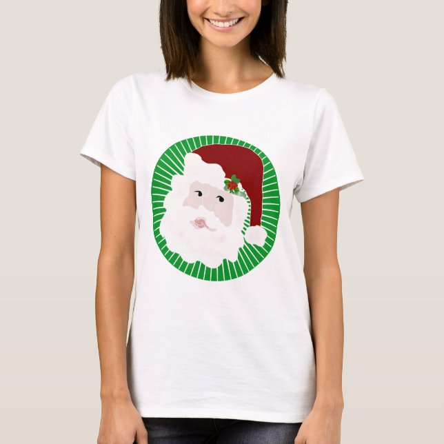 T-shirts e presentes do Pai Natal Tradicional (Frente)
