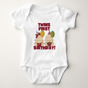 T-shirts e presentes gêmeos primeiros aniversarios