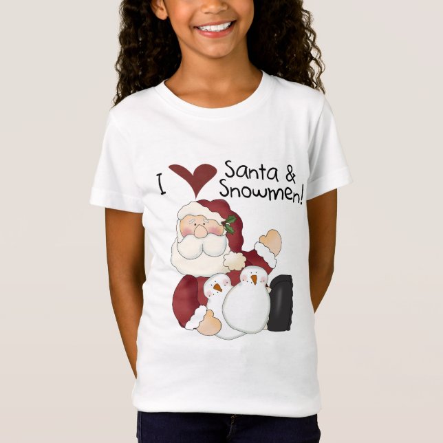 T-shirts e presentes papais noeis e bonecos de nev (Frente)