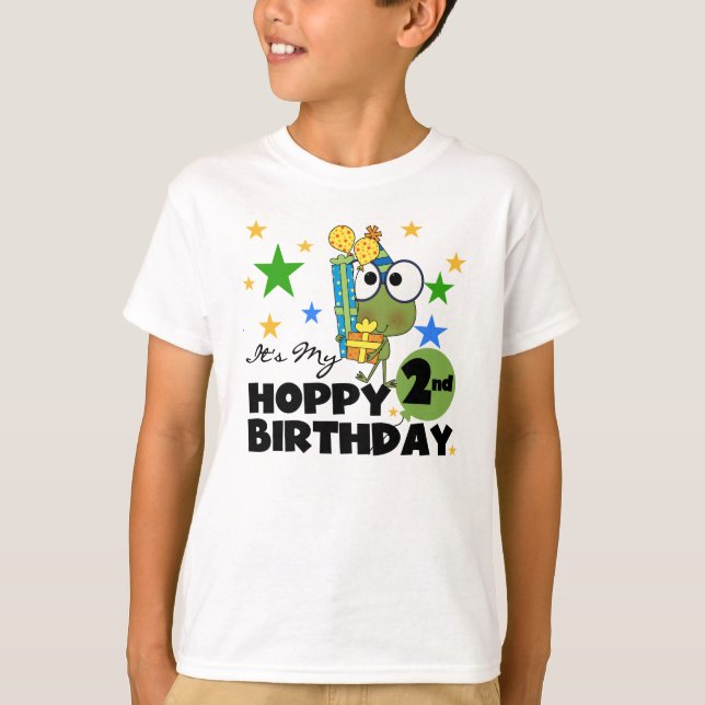 T-shirts e presentes segundos aniversários de Sapo (Frente)