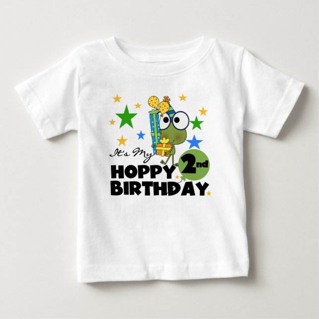 T-shirts e presentes segundos aniversários de Sapo (Frente)