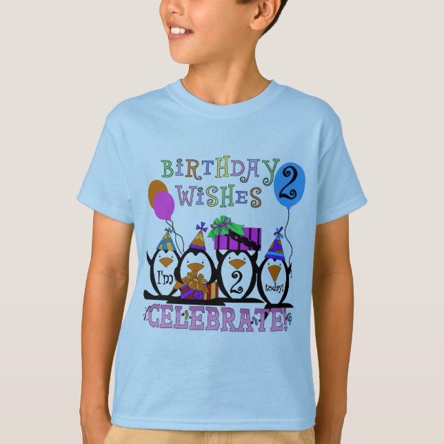 T-shirts e presentes segundos aniversários Pinguin (Frente)