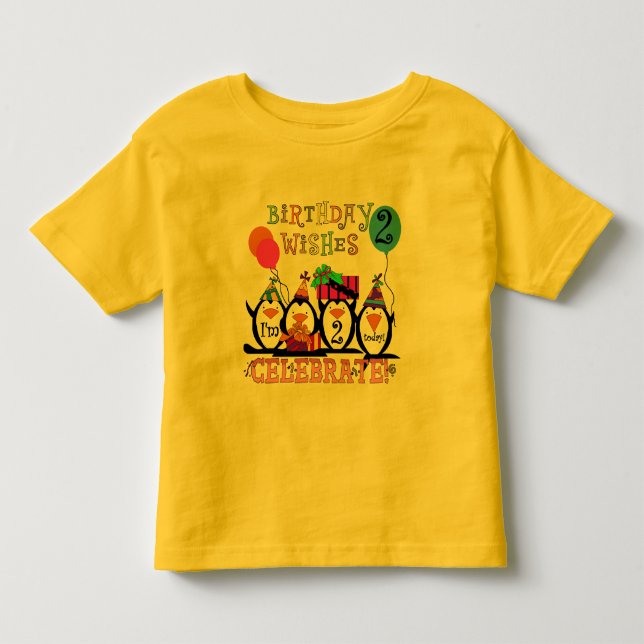 T-shirts e presentes segundos aniversários Pinguin (Frente)
